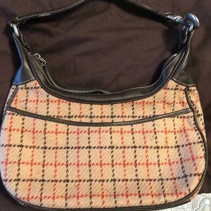 Plaid wool coach bag
